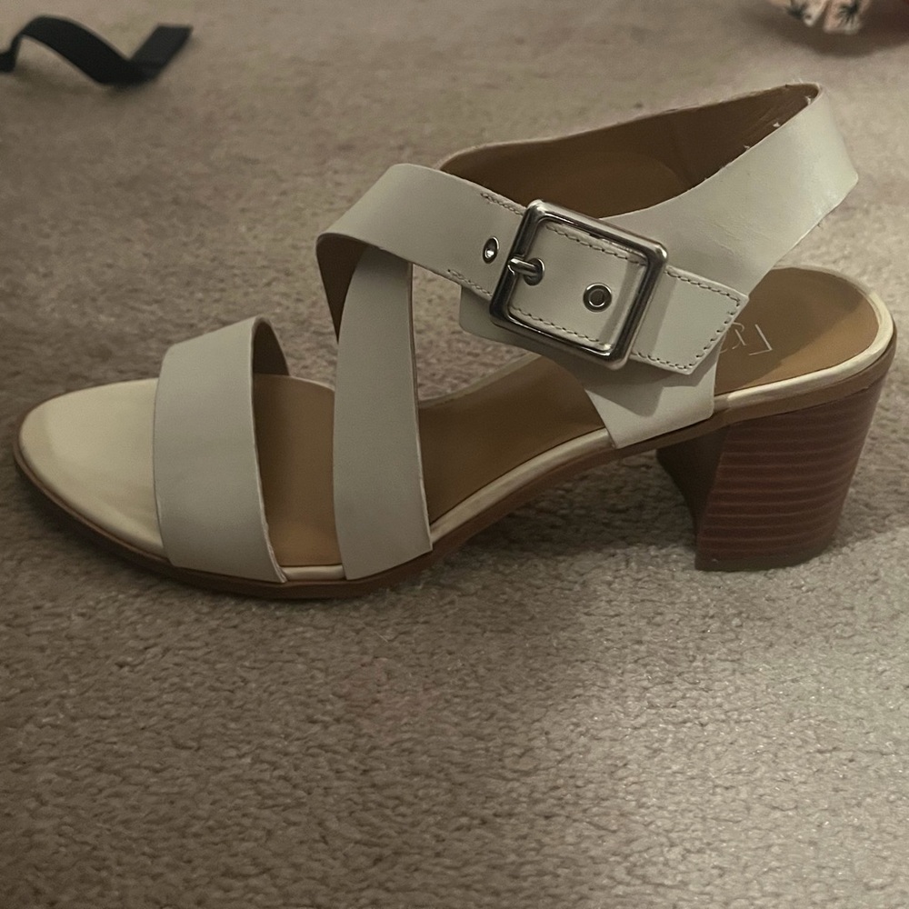 Franco Sarto Cream Heeled Sandals